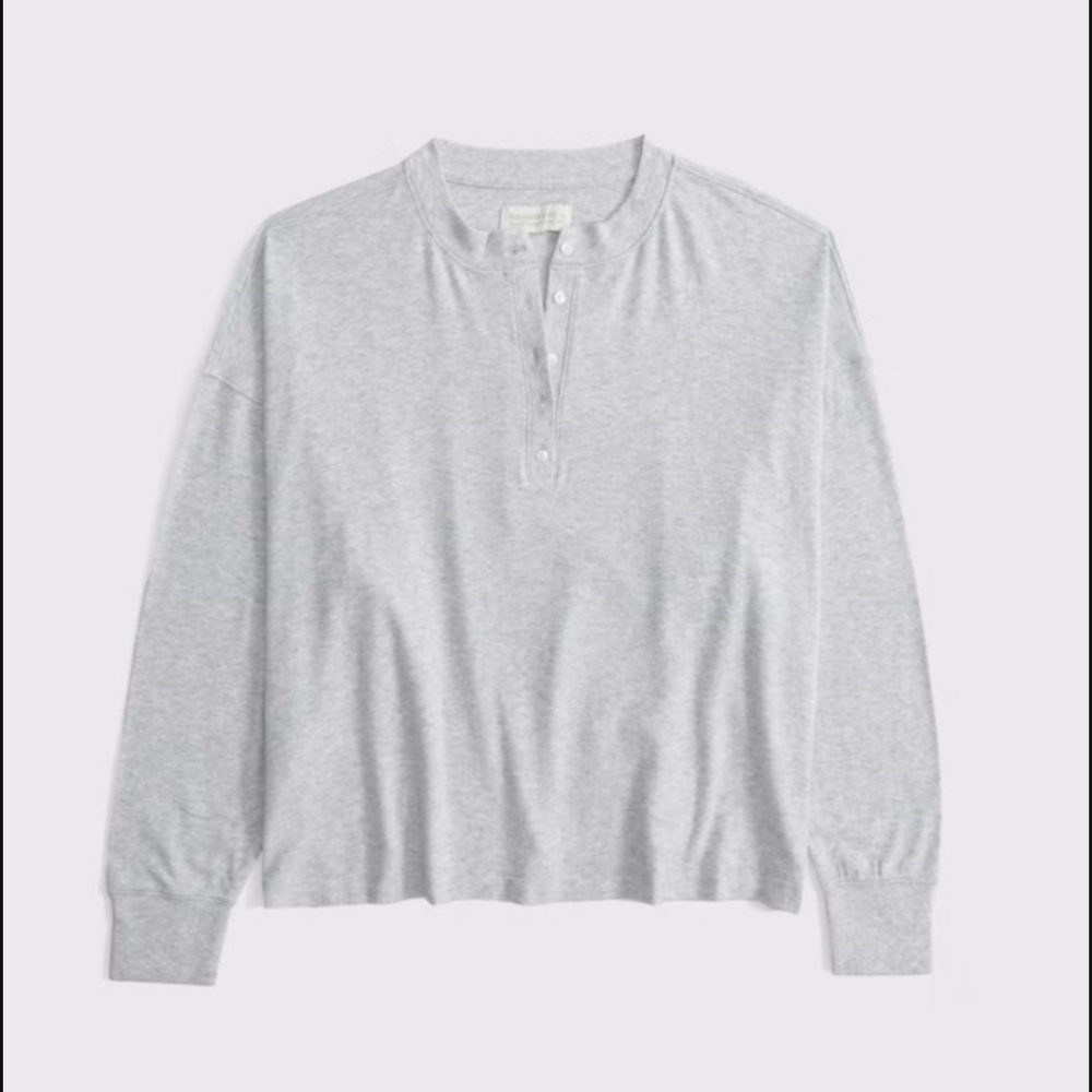 NWT Long Sleeve Button Henley Cozy Lounge